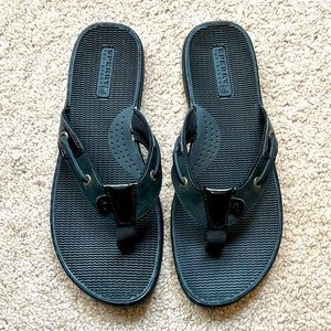 Sperry Seafish Flip-Flop Sandals Black 7.5M